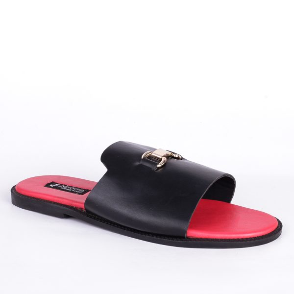 Male Leather Cover Palm Slippers With Tiny Stainless Design in Nigeria