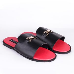 Male Leather Cover Palm Slippers With Tiny Stainless Design in Nigeria