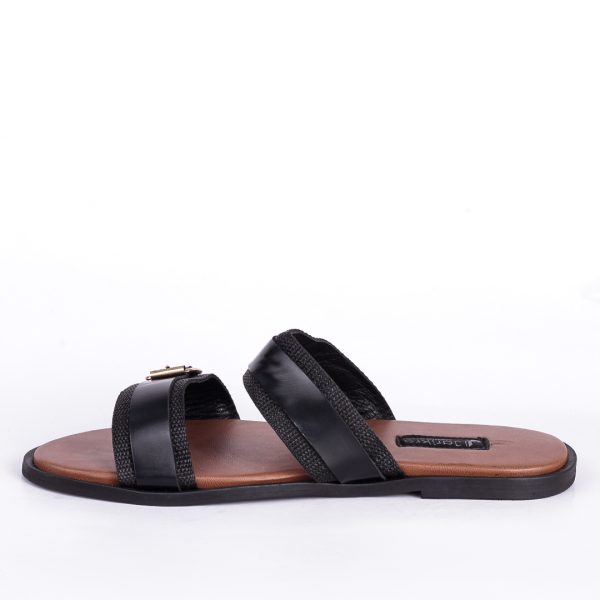 Male Leather Double Buckle Palm Slippers in Nigeria