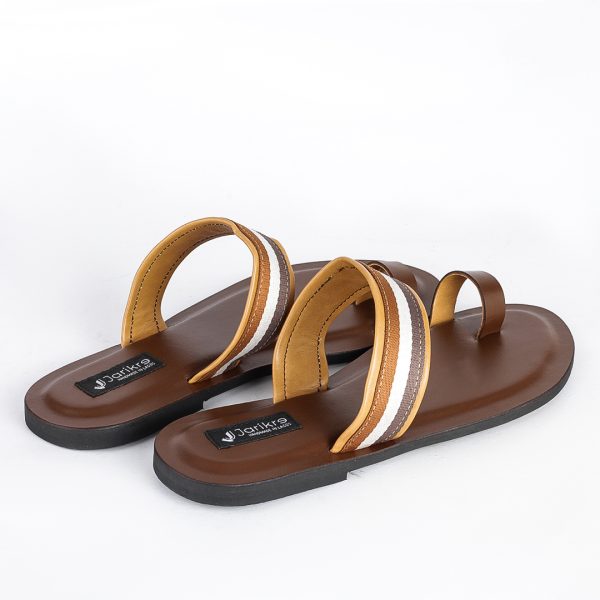 Male Leather Open Top Palm Slippers in Nigeria