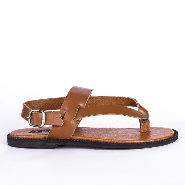 Male Leather Palm Tawny Brown Slippers in Nigeria