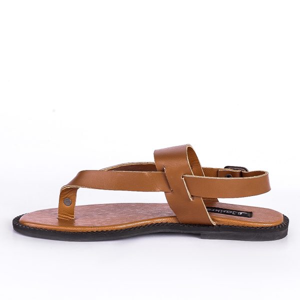 Male Leather Palm Tawny Brown Slippers in Nigeria