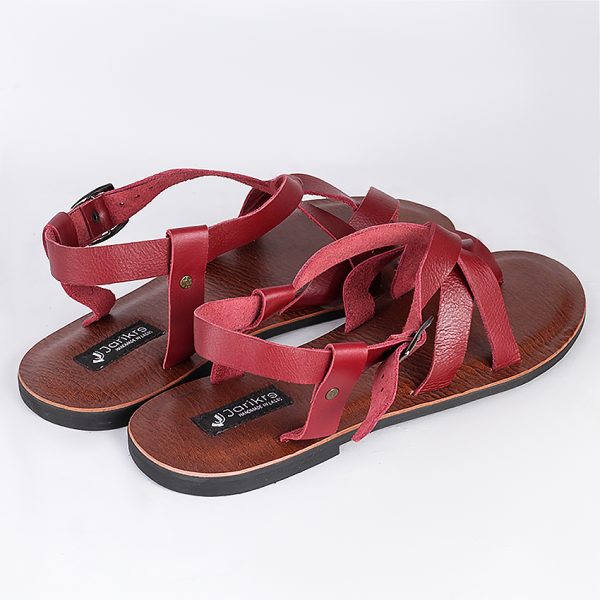 Male Leather Basket Sandals with Buckle in Nigeria