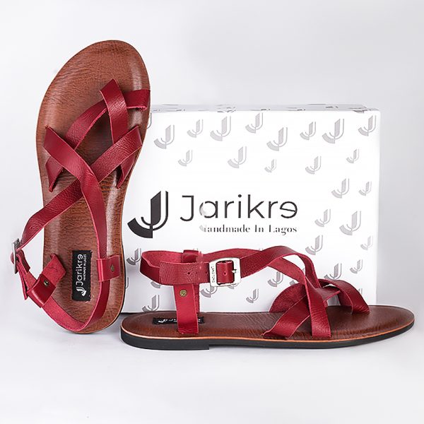 Male Leather Basket Sandals with Buckle in Nigeria