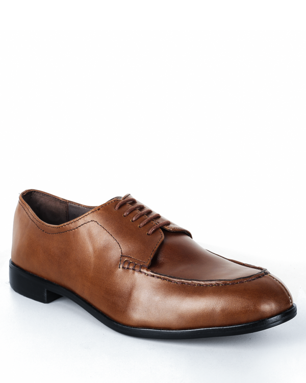 Male Leather Split-Toe Shoes - Brown