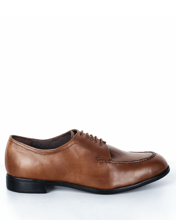 Male Leather Split-Toe Shoes - Brown