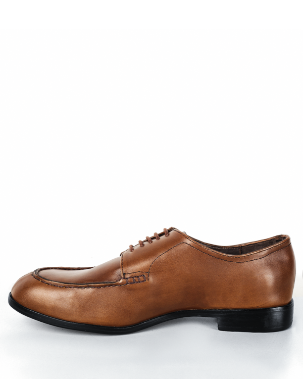 Male Leather Split-Toe Shoes - Brown