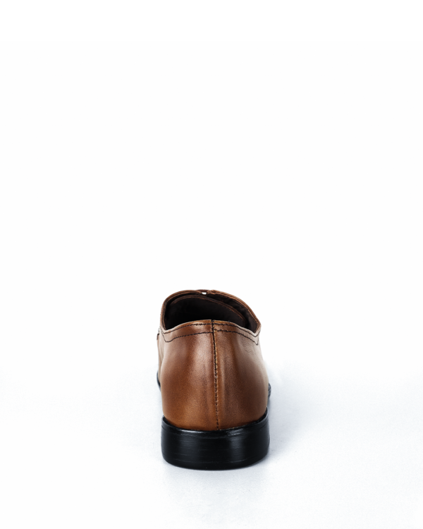 Male Leather Split-Toe Shoes - Brown