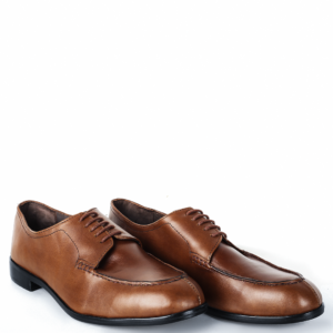 Male Leather Split-Toe Shoes - Brown