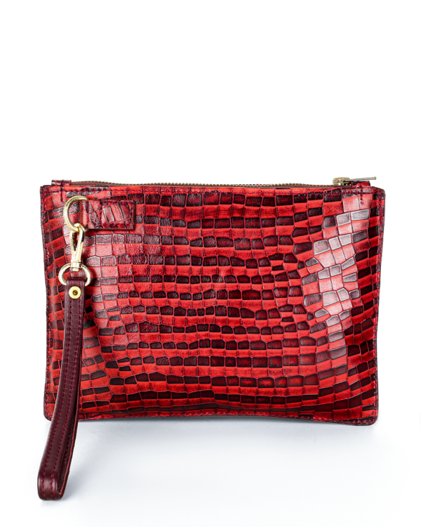 Unisex Patterned Leather Purse