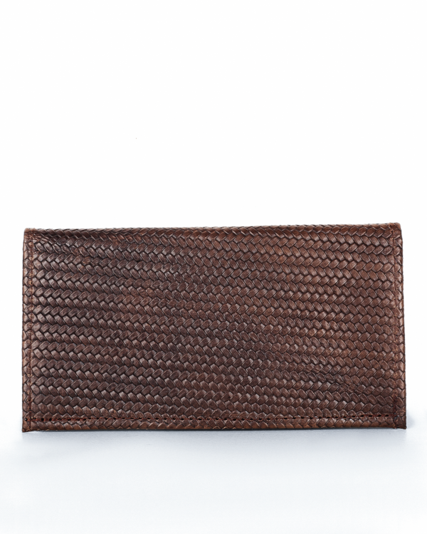 Unisex Patterned Leather Long Wallet