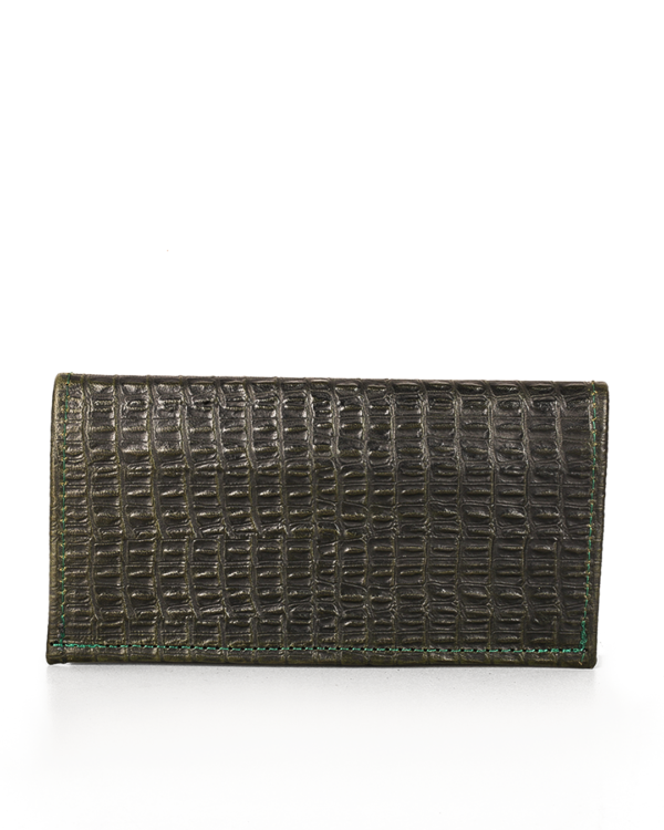 Unisex Patterned Leather Long Wallet