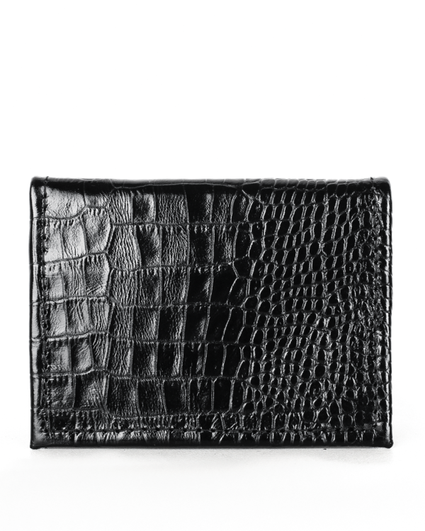 Unisex Patterned Leather Card Holder