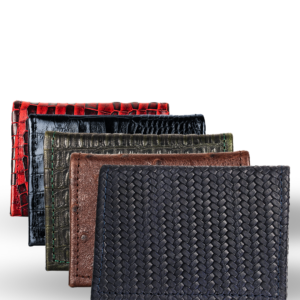 Unisex Patterned Leather Card Holder