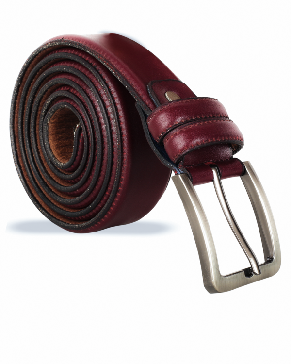 Male One-Side Smooth Leather Belt