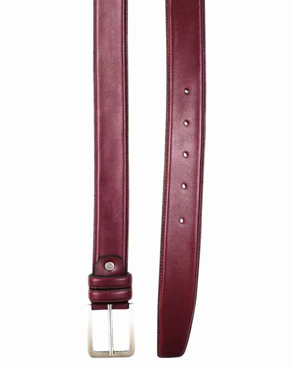 Male One-Side Smooth Leather Belt