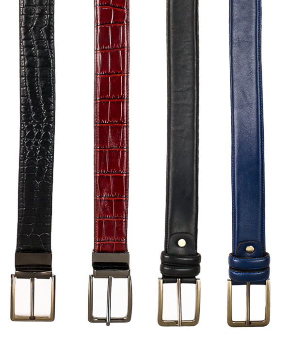 Male One-Side Smooth Leather Belt