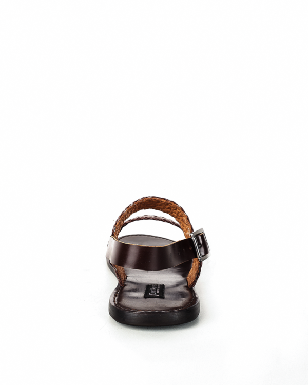 Male Basket Leather Sandal - Brown