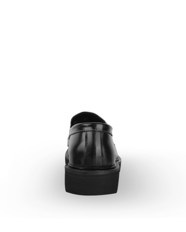 Male Penny Loafers Leather Shoes - Monochrome