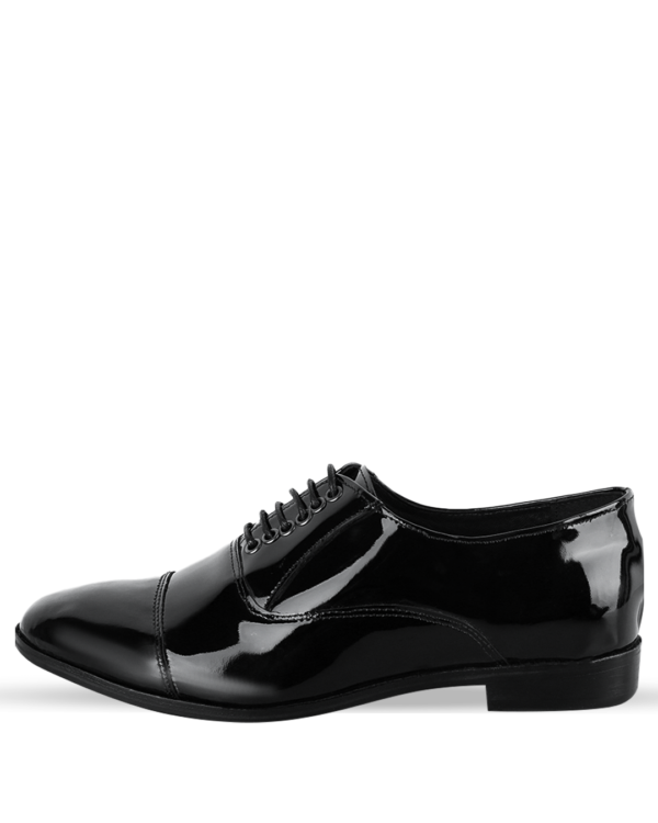 Male Patent Leather Oxford Shoes - Black