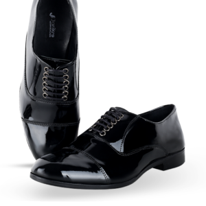 Male Patent Leather Oxford Shoes - Black