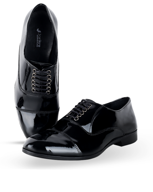 Male Patent Leather Oxford Shoes - Black