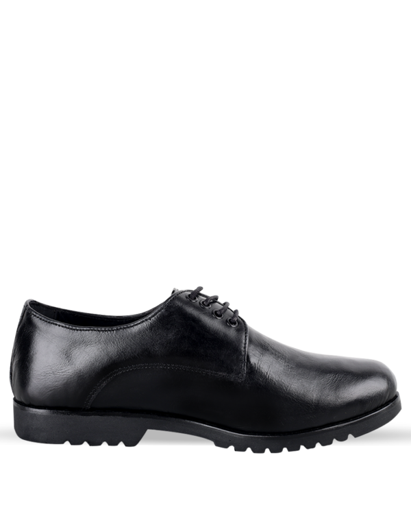 Male Smooth Leather Debry Shoes - Black