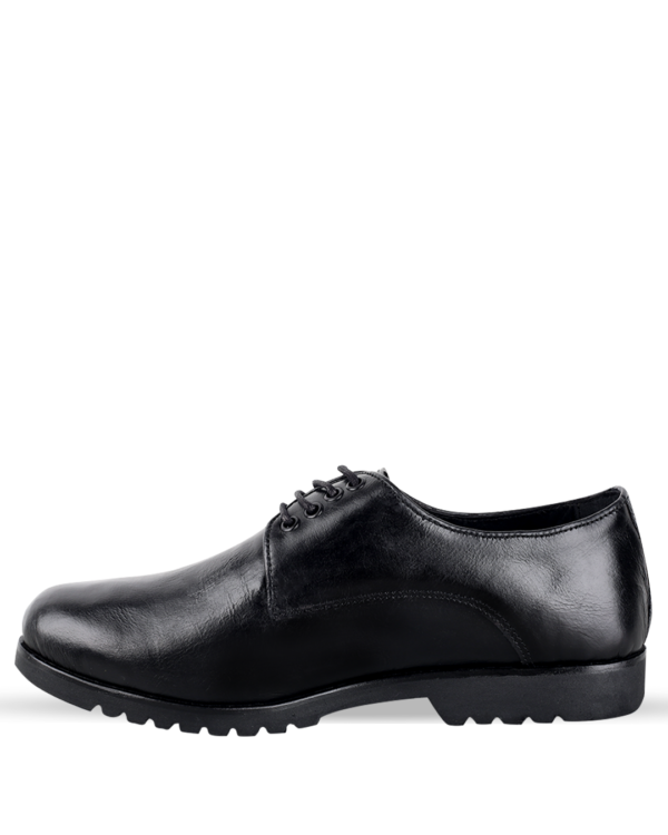 Male Smooth Leather Debry Shoes - Black