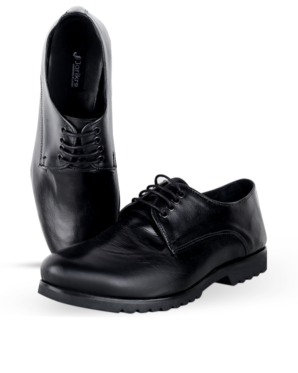 Male Smooth Leather Debry Shoes - Black