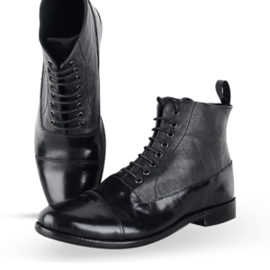 Male Chukka Leather Ankle Boots - Black