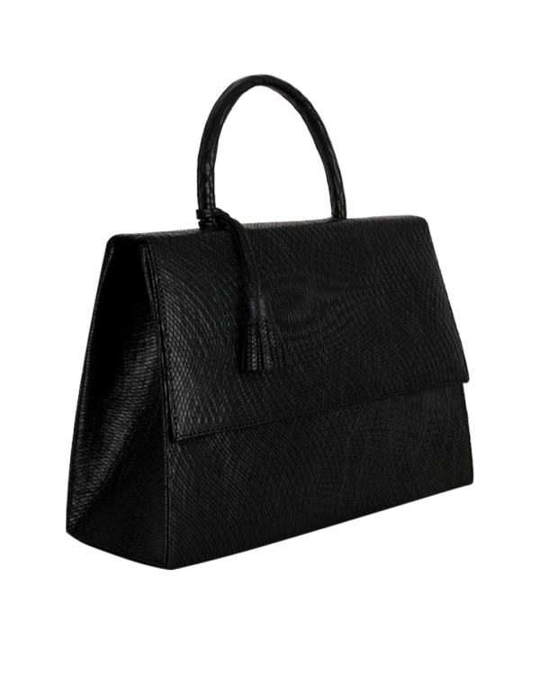 Female Leather Hand Bag - Black