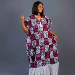 Female Bubu With Fringe Design - Multicolour