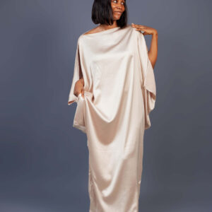 Female Bubu Without Neck Design - Nude Silk