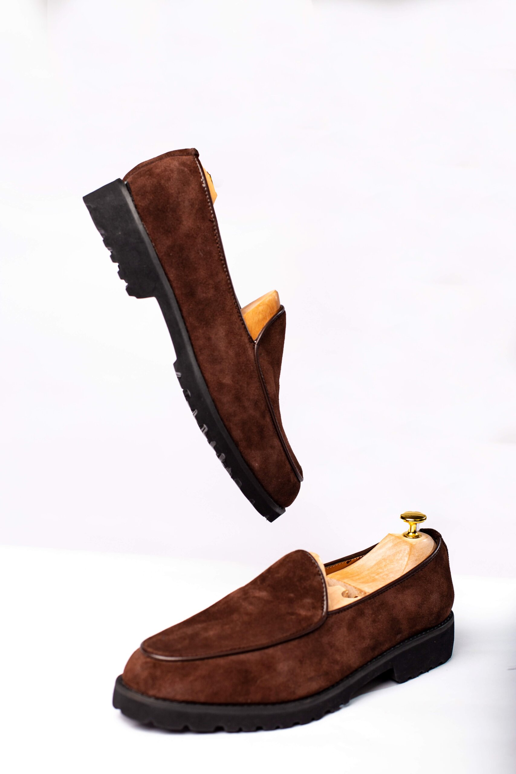 Buy Dark Tan Suede Penny Loafers in Lagos, Nigeria