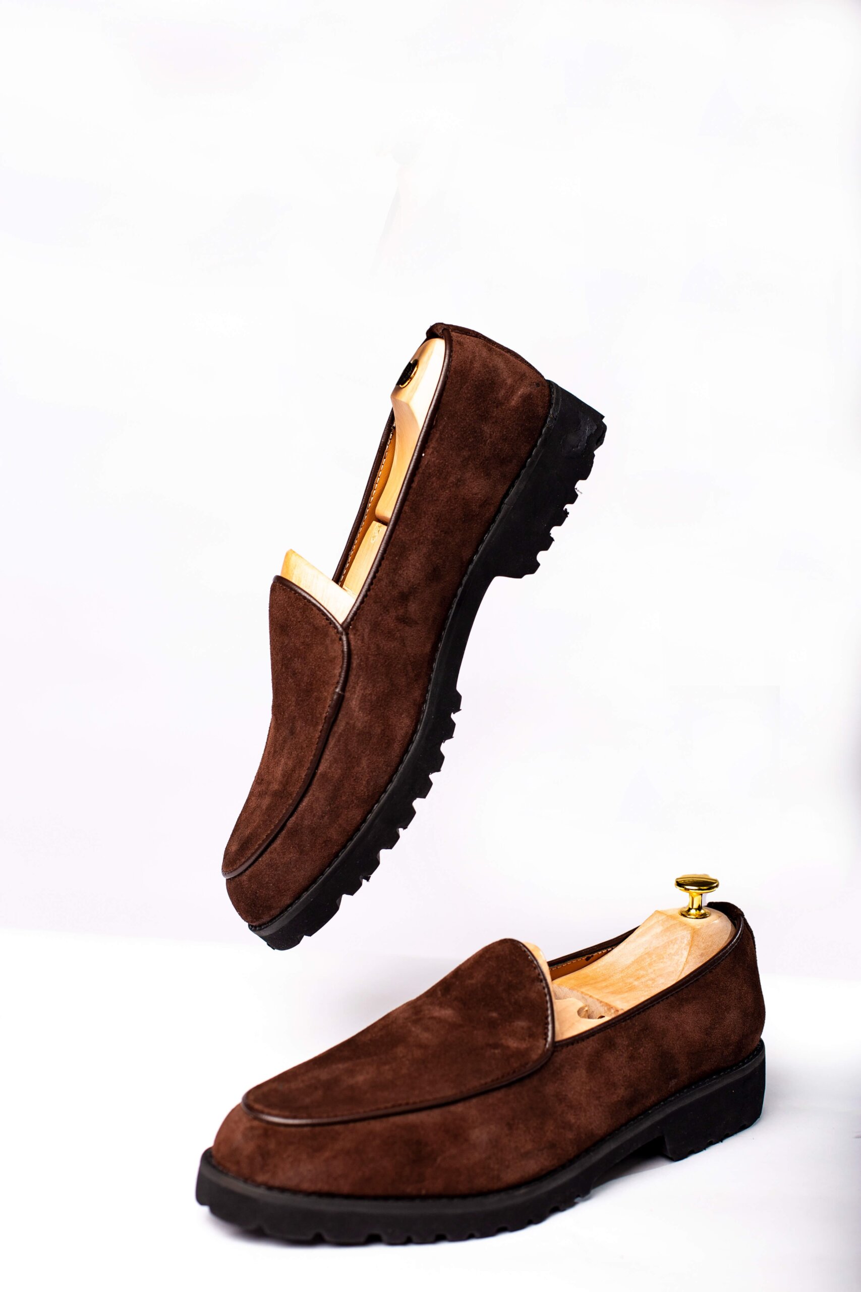 Buy Dark Tan Suede Penny Loafers in Lagos, Nigeria