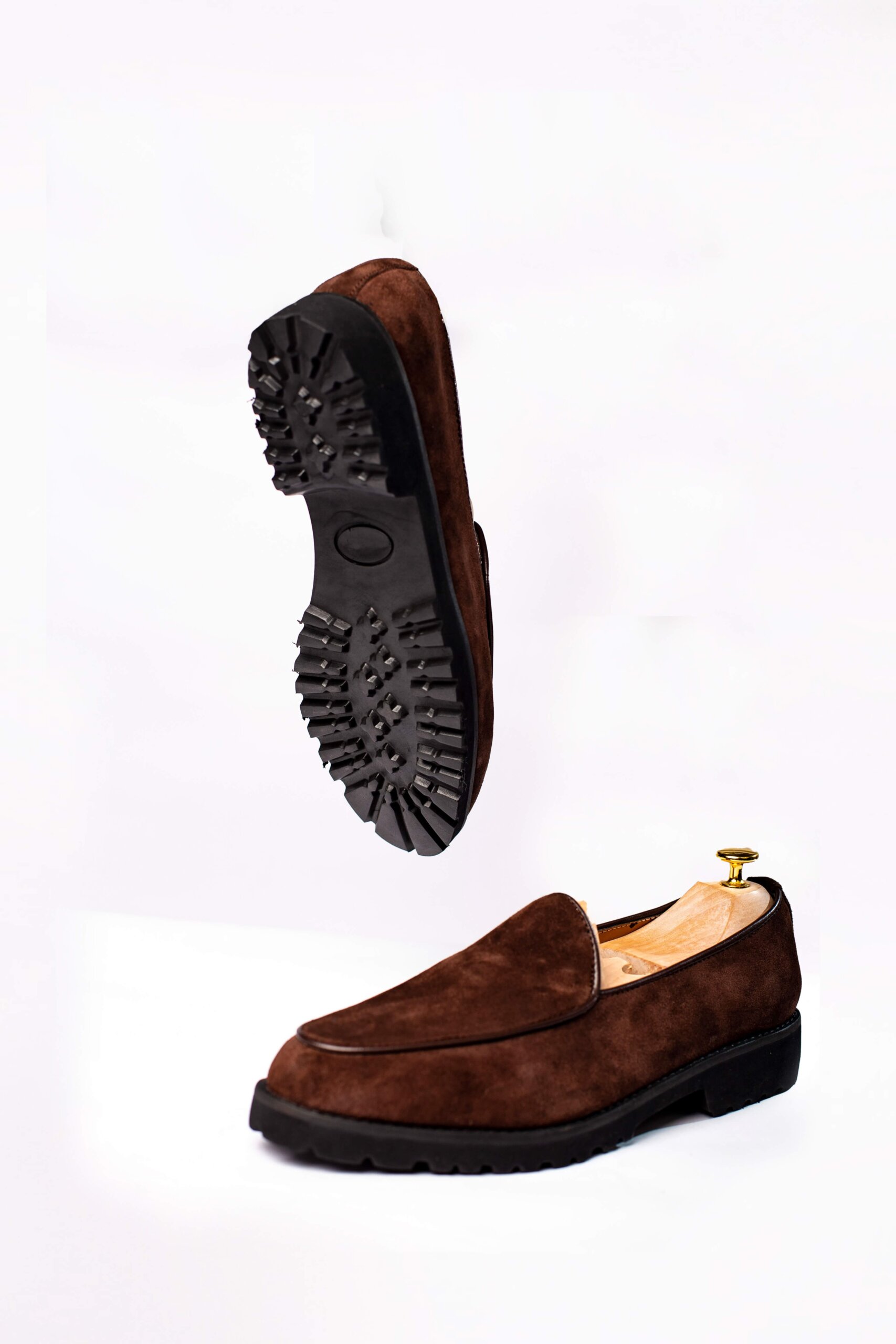Buy Dark Tan Suede Penny Loafers in Lagos, Nigeria
