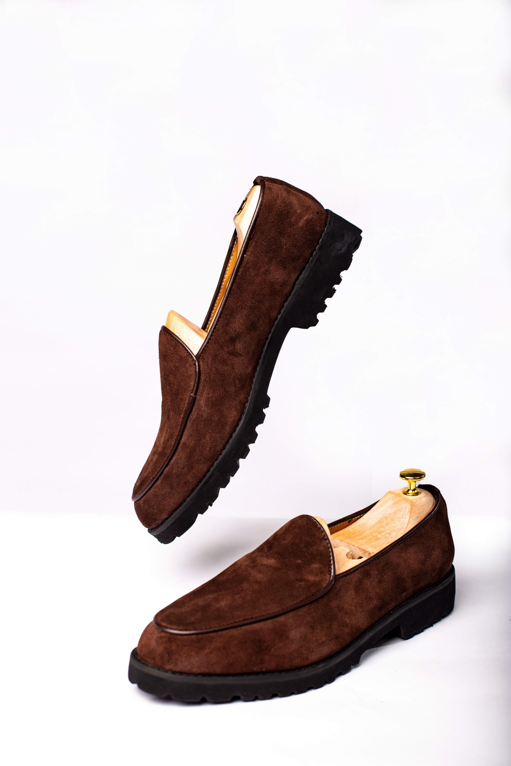 Buy Dark Tan Suede Penny Loafers in Lagos, Nigeria
