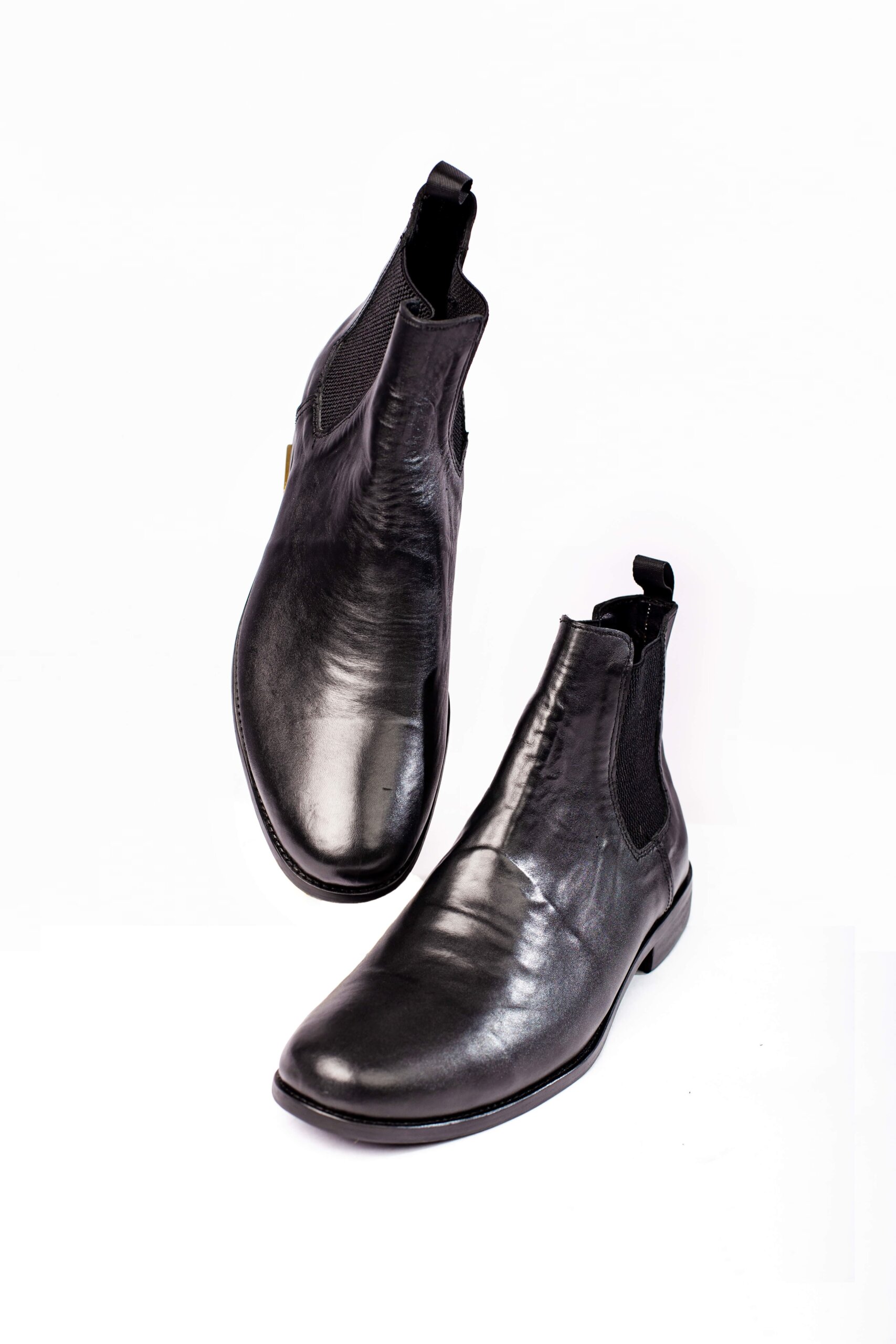 Leather Chelsea Boots (Black) in Nigeria