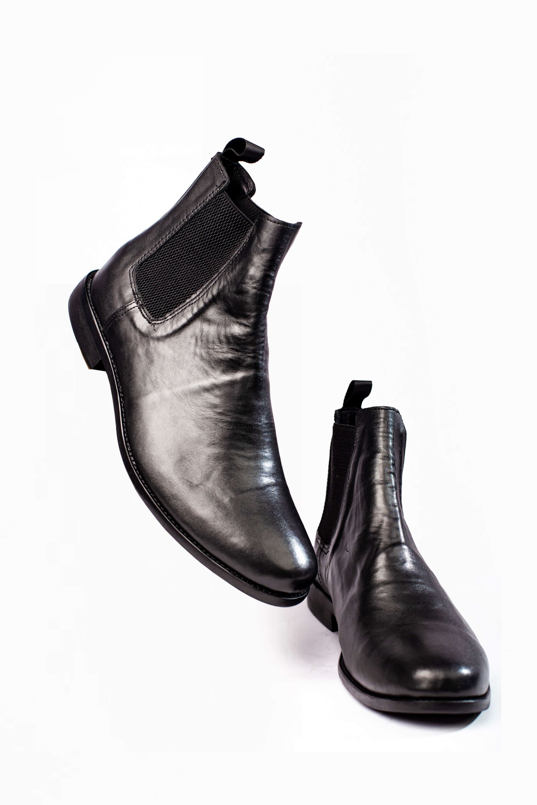 Leather Chelsea Boots (Black) in Nigeria