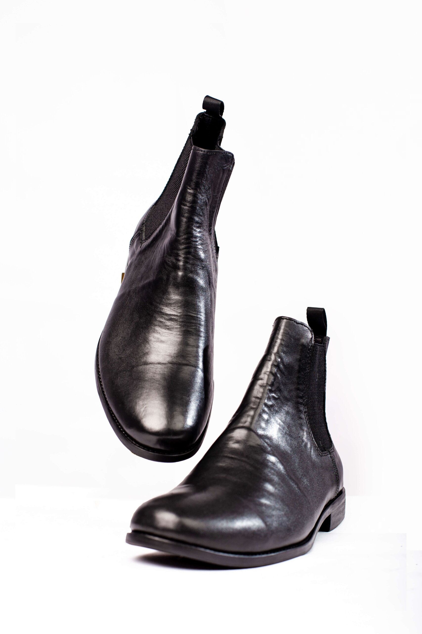 Leather Chelsea Boots (Black) in Nigeria