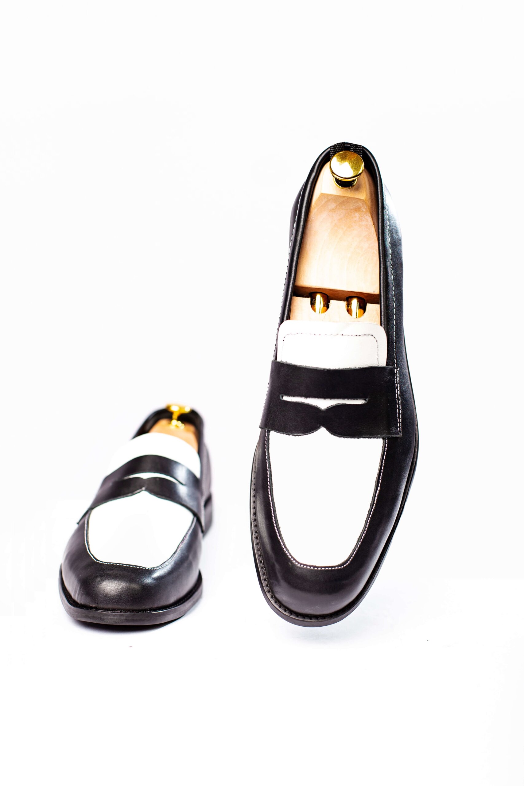 Black & White Penny Loafers in Lagos