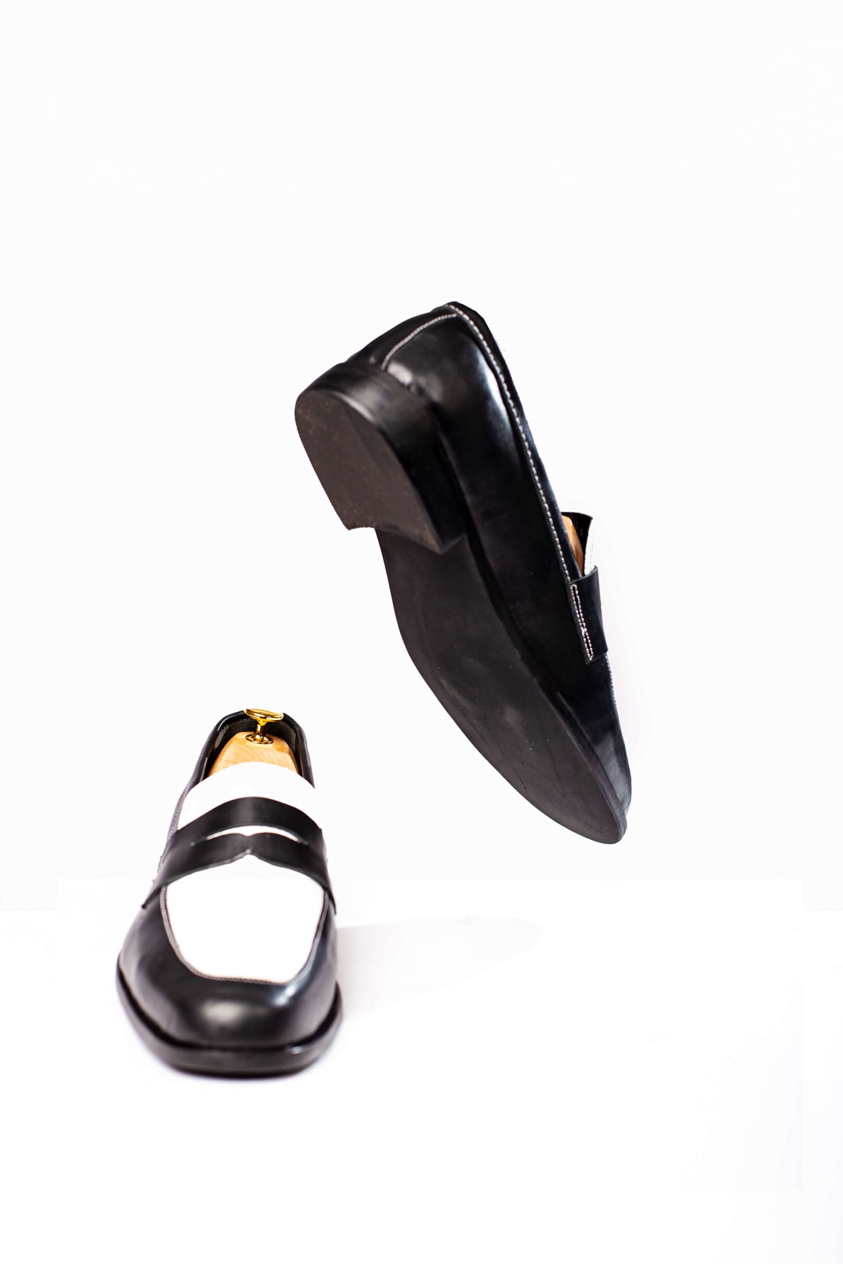 Black & White Penny Loafers in Lagos
