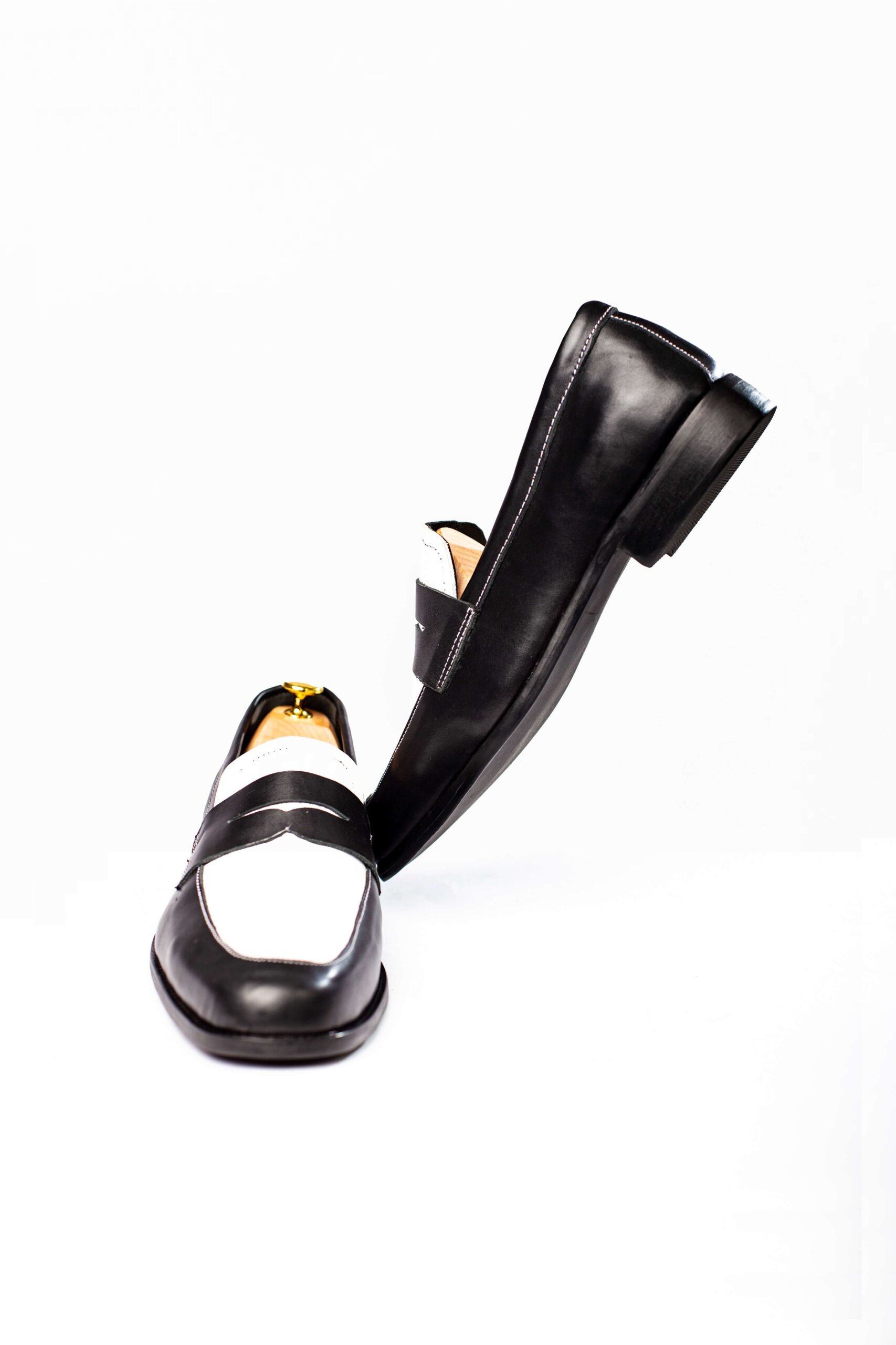 Black & White Penny Loafers in Lagos