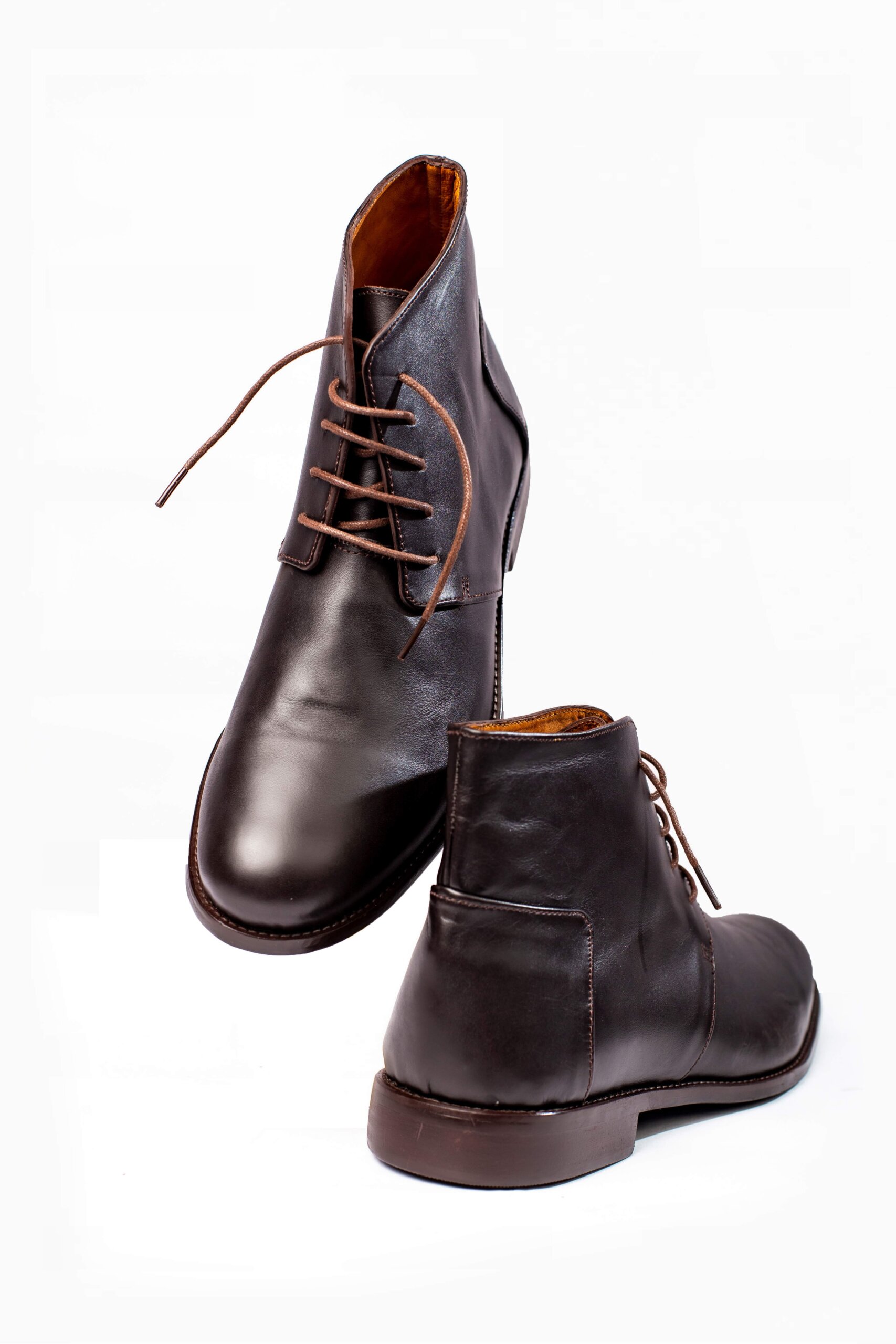 Mens Leather Chukka Boots in Nigeria (Dark Tan)