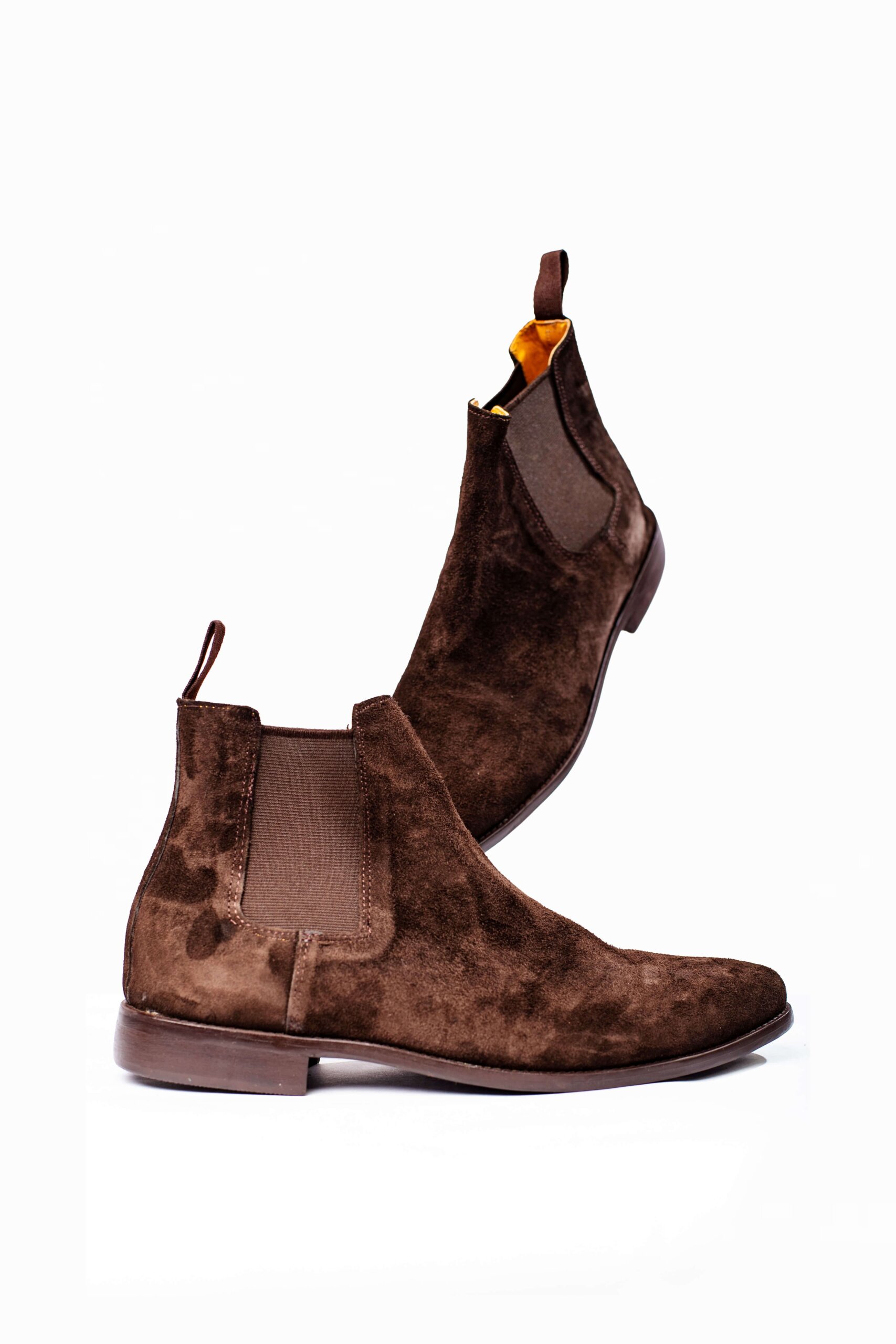 Mens Suede Chelsea Boots in Lagos (Dark Tan)