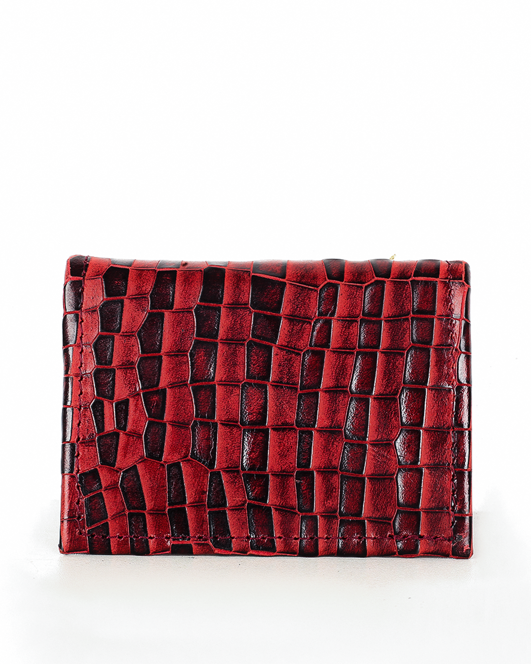 Unisex Patterned Leather Card Holder