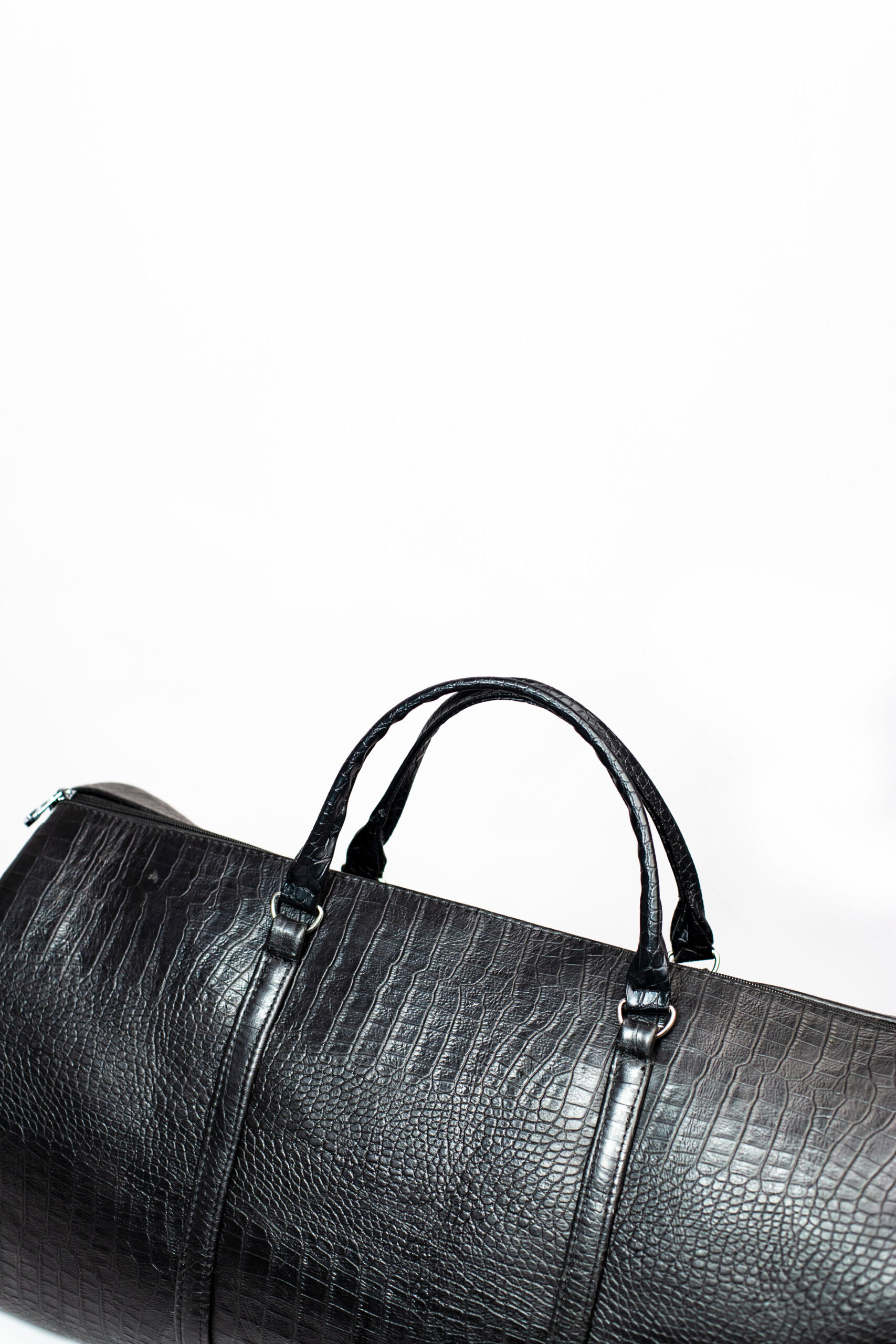 Duffel Bag (24-Inch) in Croc Skin Leather