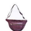 Jarikre Croc-Embossed Leather Sling Bag Burgundy | Premium Leather Crossbody Bag Nigeria