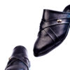 Jarikre Noir Cross-Strap Leather Mule for Men in Nigeria | Luxury Leather Slip-On Shoes