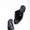 Jarikre Noir Cross-Strap Leather Mule for Men in Nigeria | Luxury Leather Slip-On Shoes